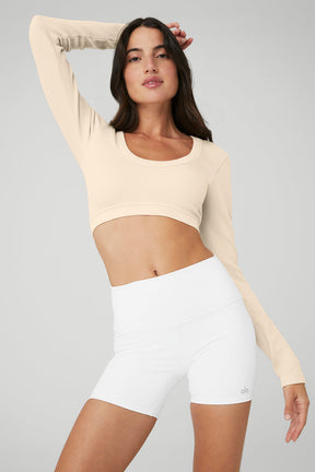 Seamless Ribbed Cropped Serene Long Sleeve