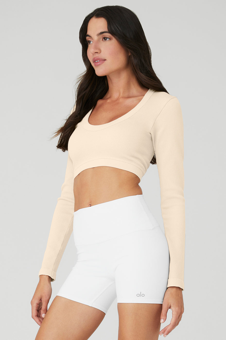 Seamless Ribbed Cropped Serene Long Sleeve