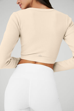 Seamless Ribbed Cropped Serene Long Sleeve