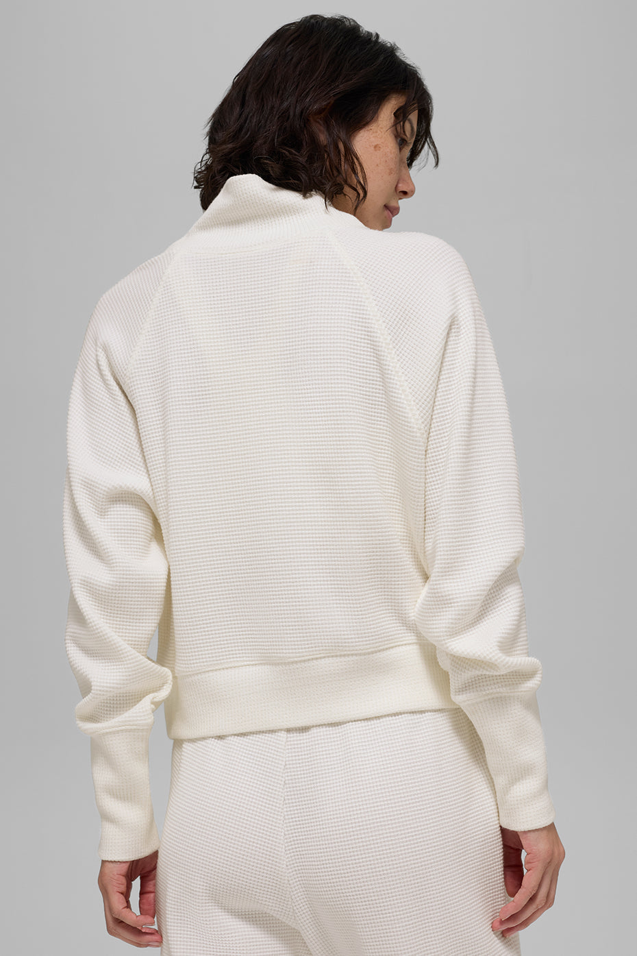 Waffle Weekend Escape Mock Neck Long Sleeve