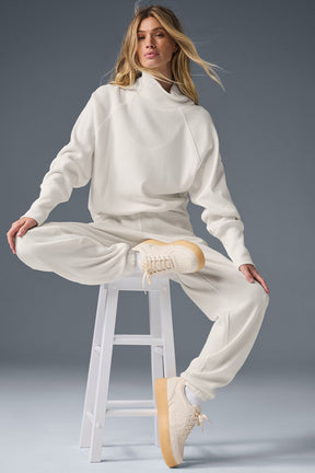 Waffle Weekend Escape Mock Neck Long Sleeve