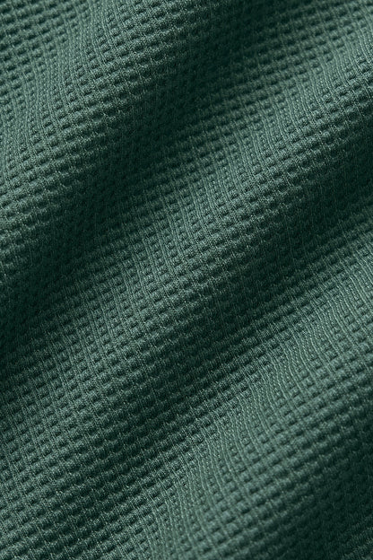 Waffle Weekend Escape Mock Neck Long Sleeve
