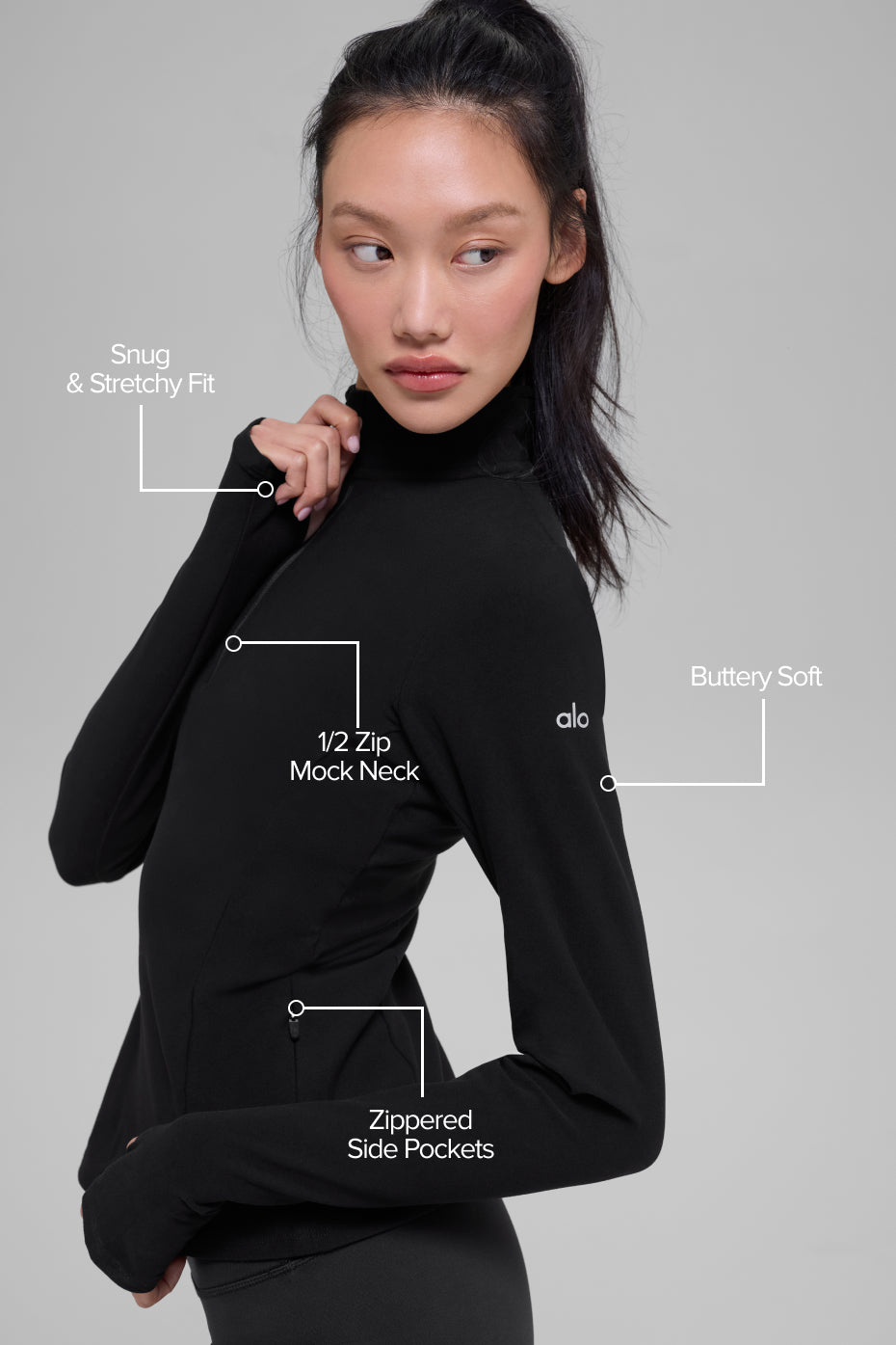 Alosoft 1/2 Zip Rapid Pullover