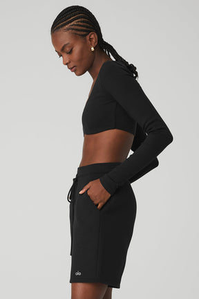 Ribbed Defined Long Sleeve Bra