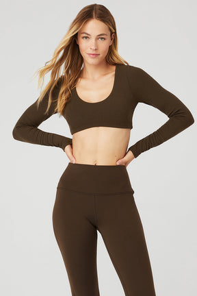 Ribbed Defined Long Sleeve Bra