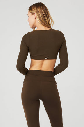 Ribbed Defined Long Sleeve Bra