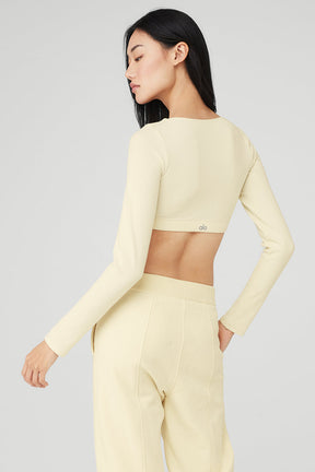 Ribbed Defined Long Sleeve Bra