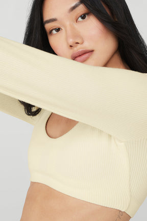 Ribbed Defined Long Sleeve Bra
