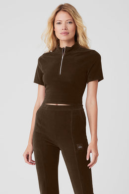 Micro Corduroy Winter Break Mock Neck