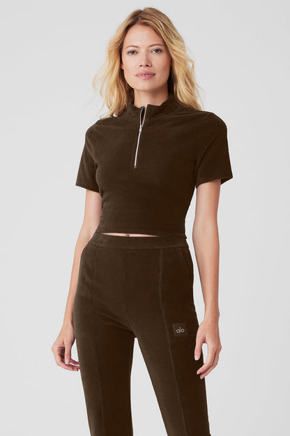 Micro Corduroy Winter Break Mock Neck