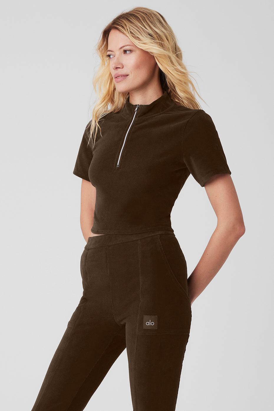 Micro Corduroy Winter Break Mock Neck