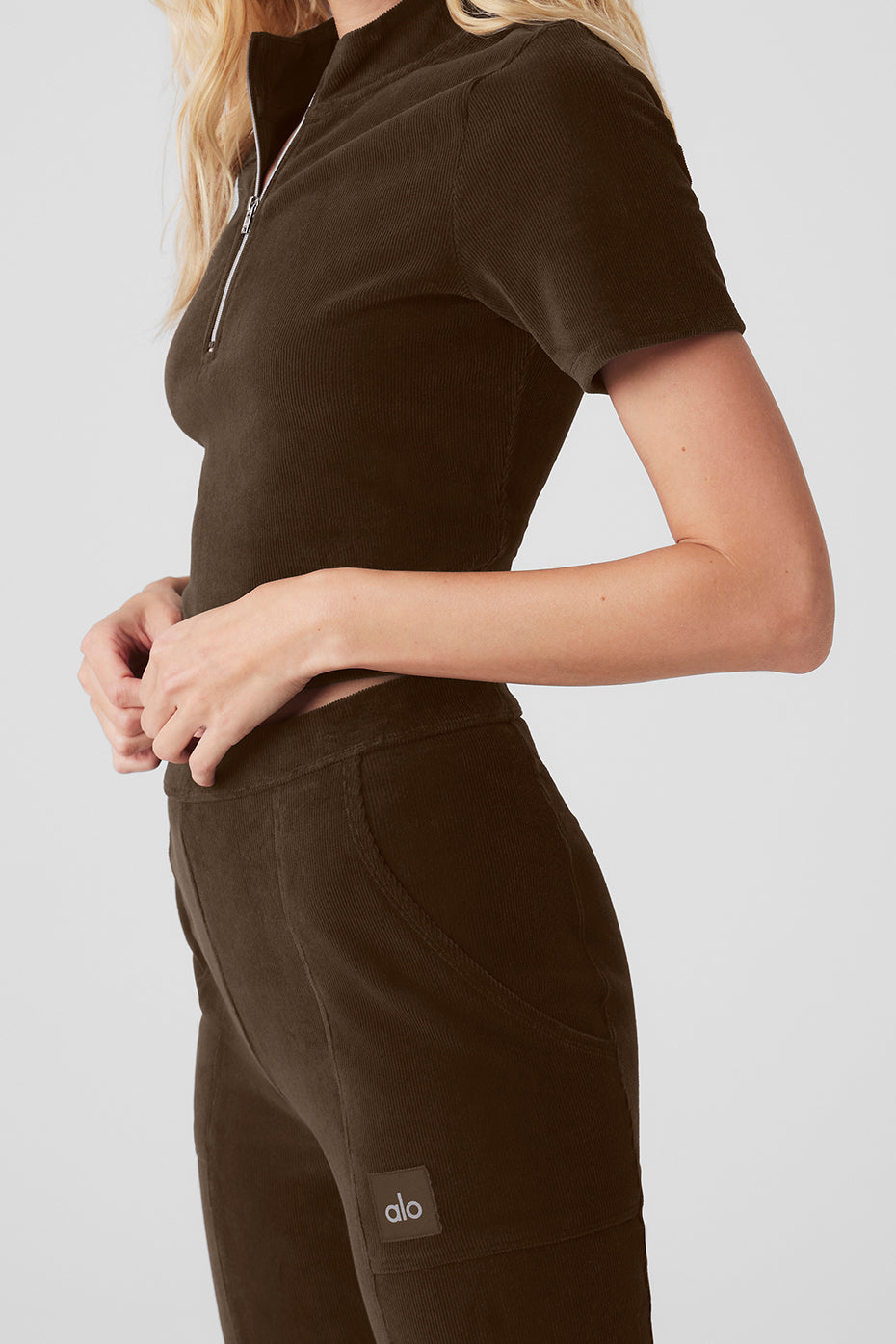 Micro Corduroy Winter Break Mock Neck