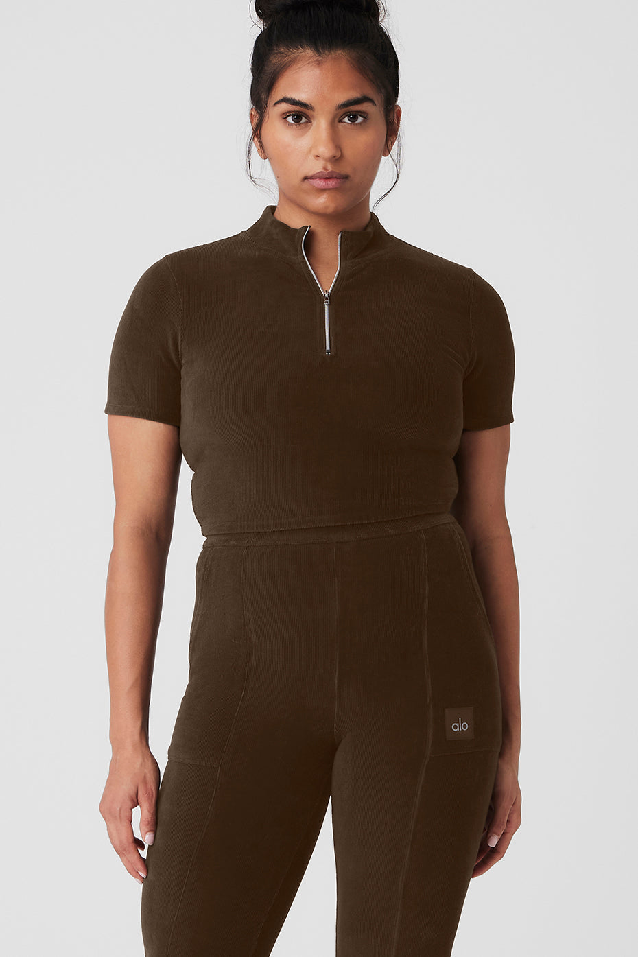 Micro Corduroy Winter Break Mock Neck