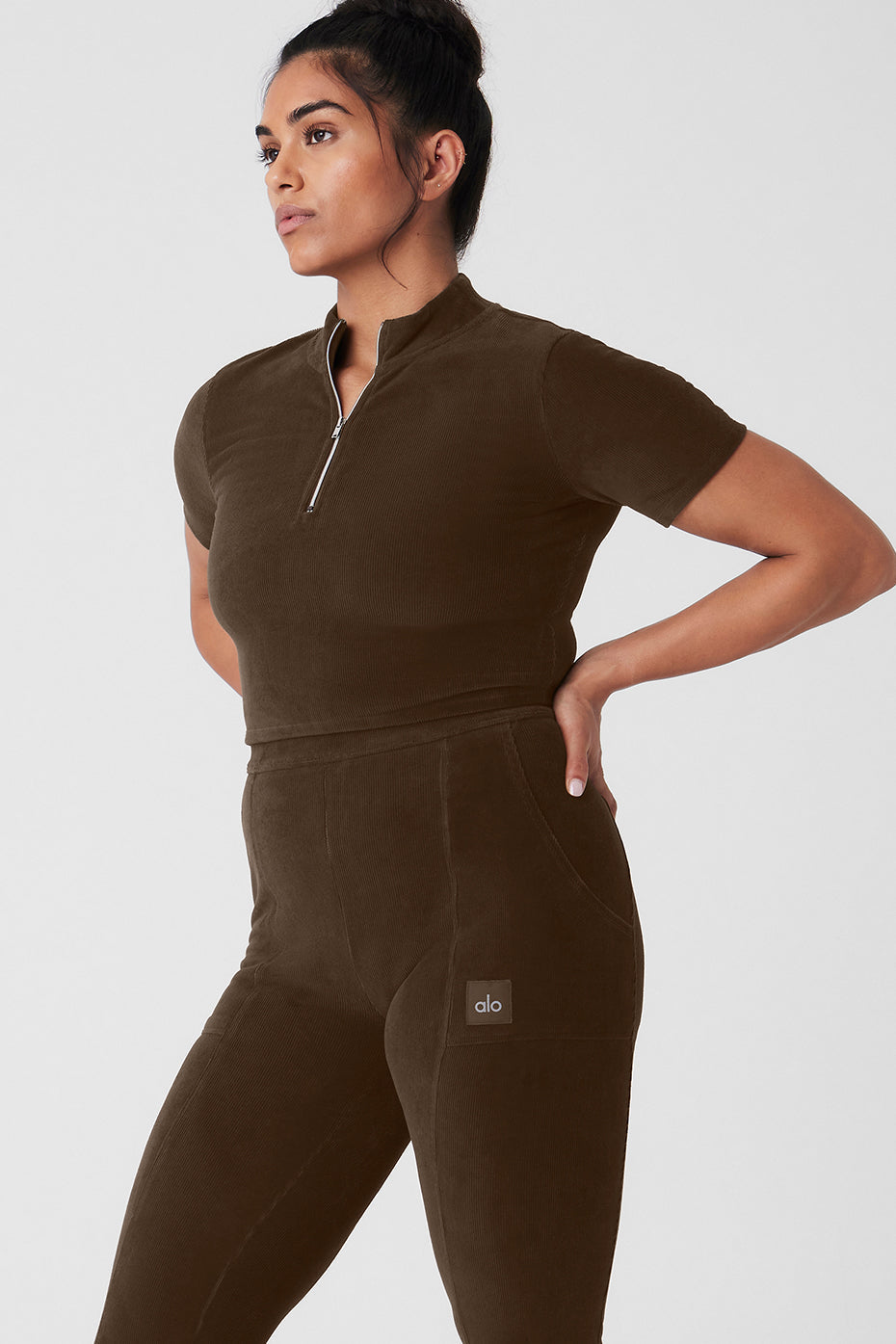 Micro Corduroy Winter Break Mock Neck