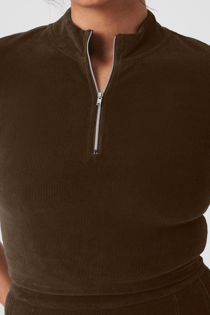 Micro Corduroy Winter Break Mock Neck