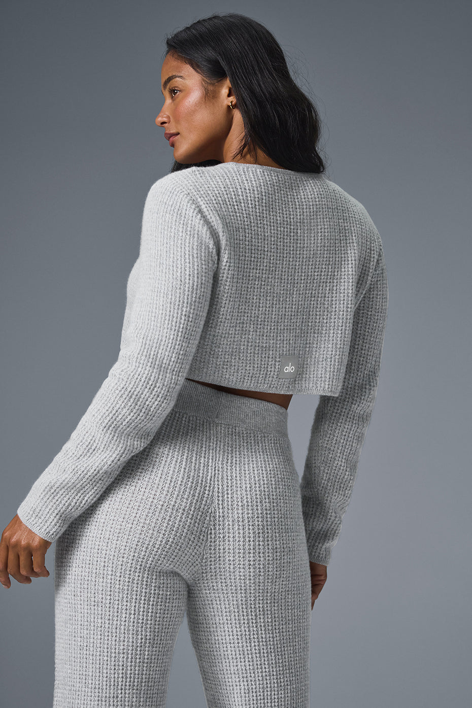 Cashmere Plush Waffle Cropped Long Sleeve