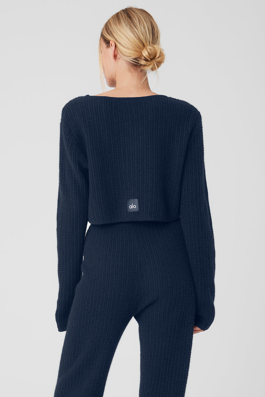 Cashmere Plush Waffle Cropped Long Sleeve