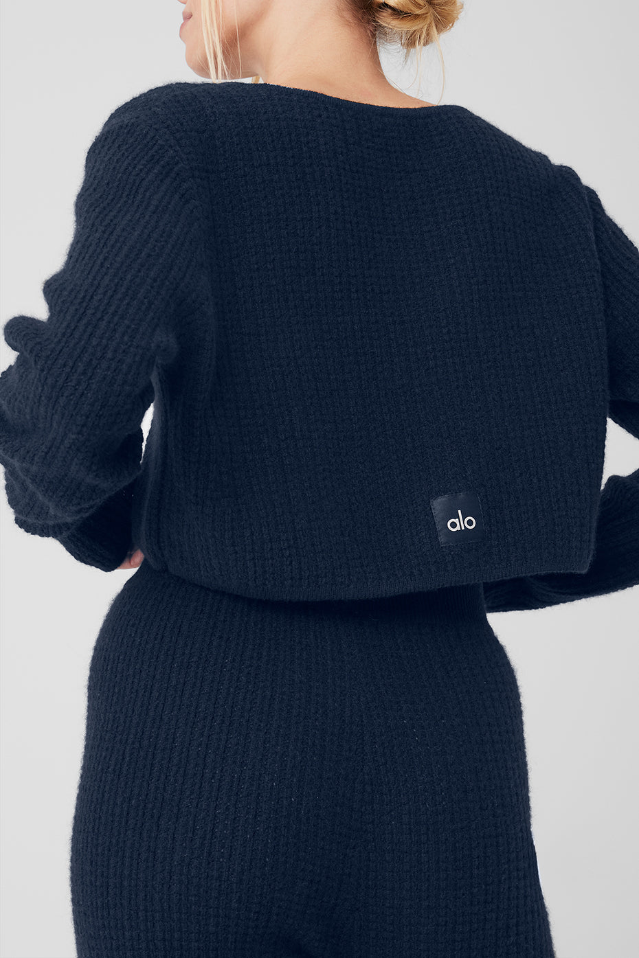 Cashmere Plush Waffle Cropped Long Sleeve