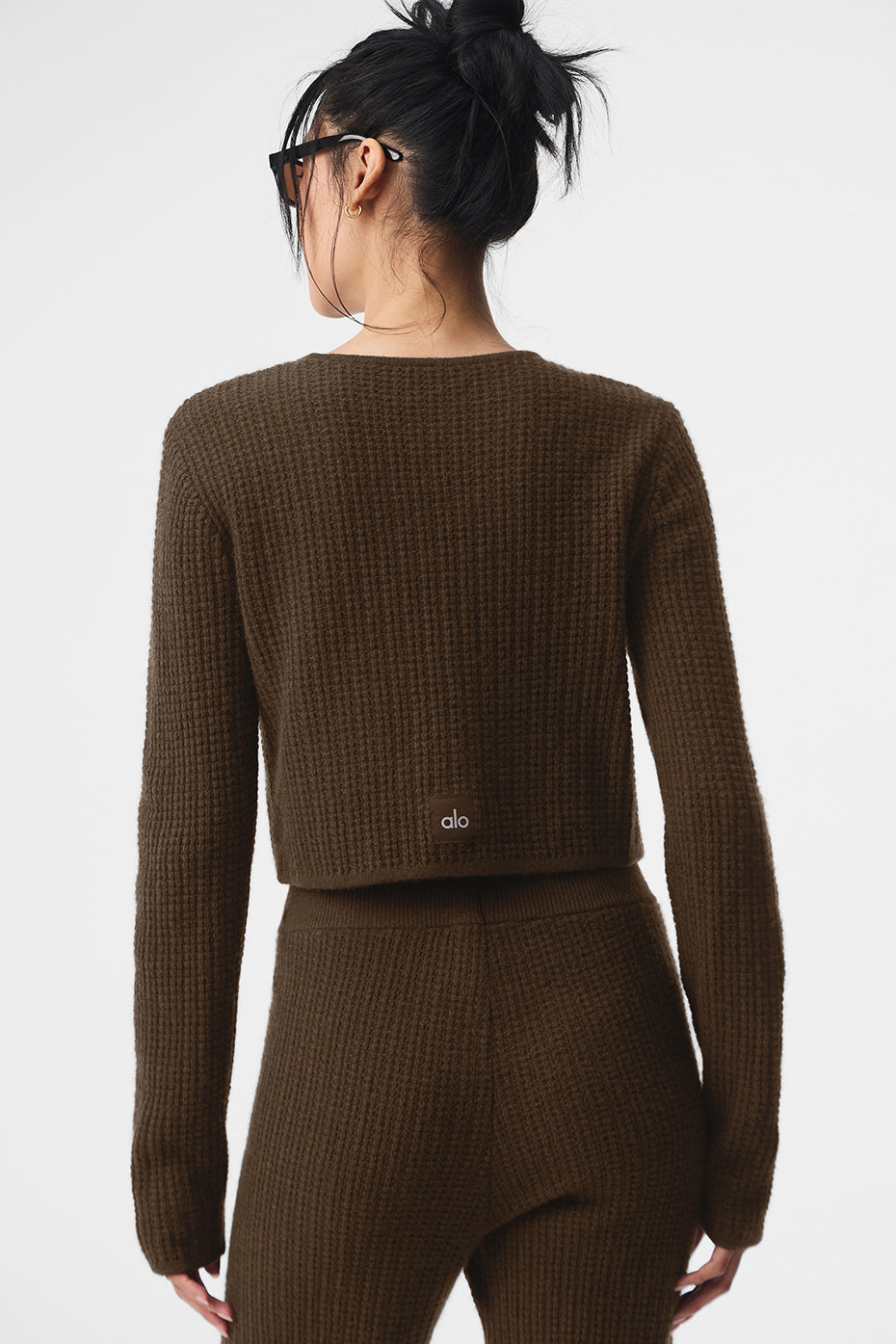 Cashmere Plush Waffle Cropped Long Sleeve