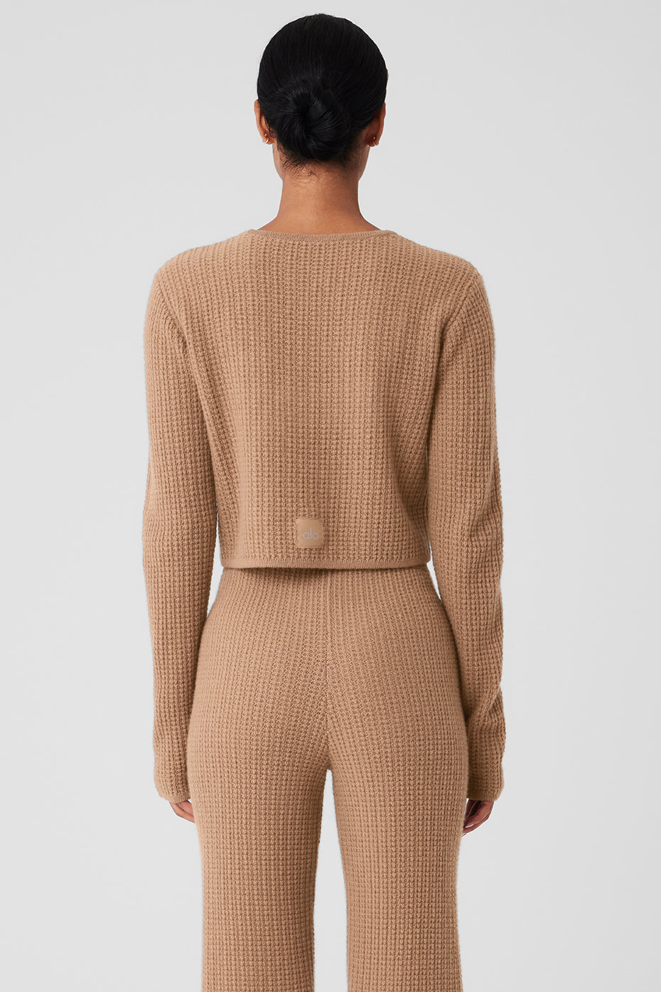 Cashmere Plush Waffle Cropped Long Sleeve