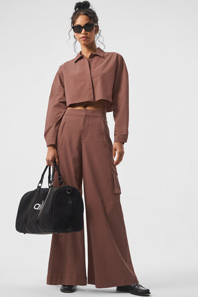Cropped Take Me Out Button Up