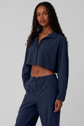 Cropped Take Me Out Button Up