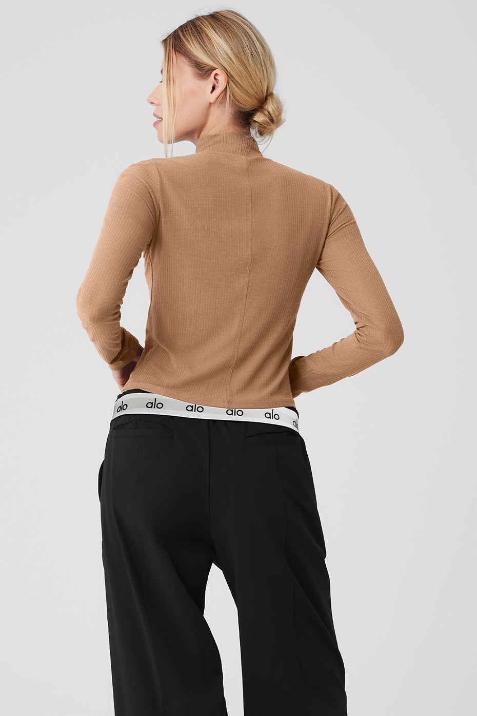 Ribbed Sea Coast Mockneck Long Sleeve