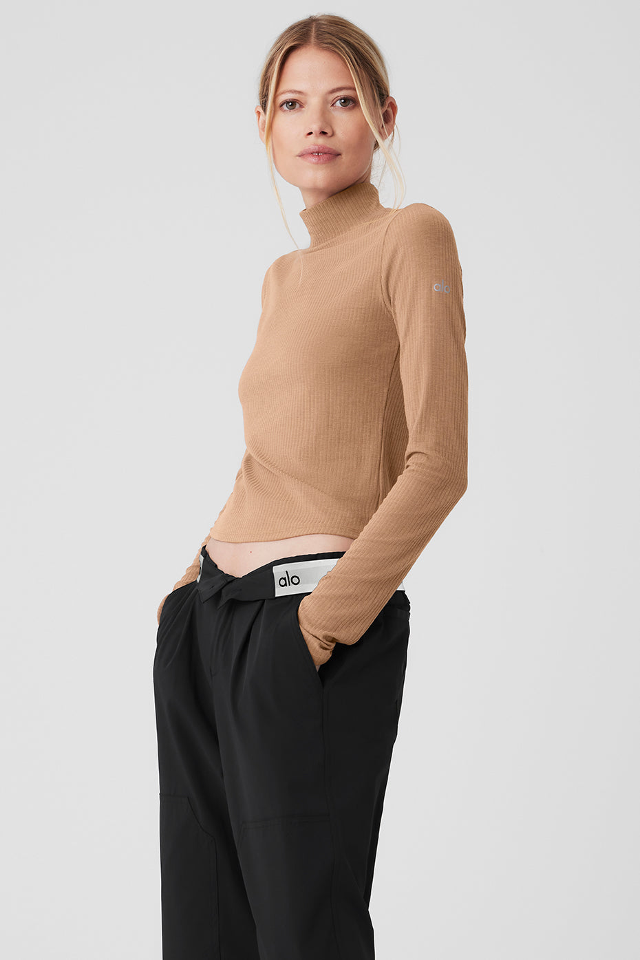 Ribbed Sea Coast Mockneck Long Sleeve