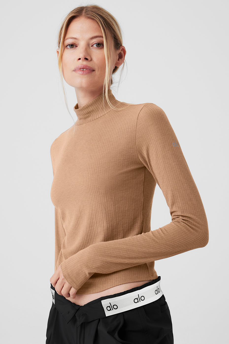 Ribbed Sea Coast Mockneck Long Sleeve