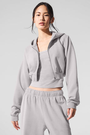 Washed Sweet Escape Zip Up Hoodie