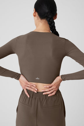 Mesh Sheer Illusion Long Sleeve