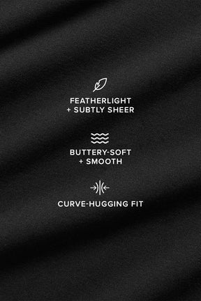 Asymmetric Sheer Glow Long Sleeve