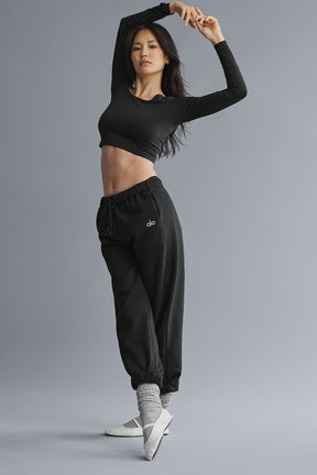 Asymmetric Sheer Glow Long Sleeve