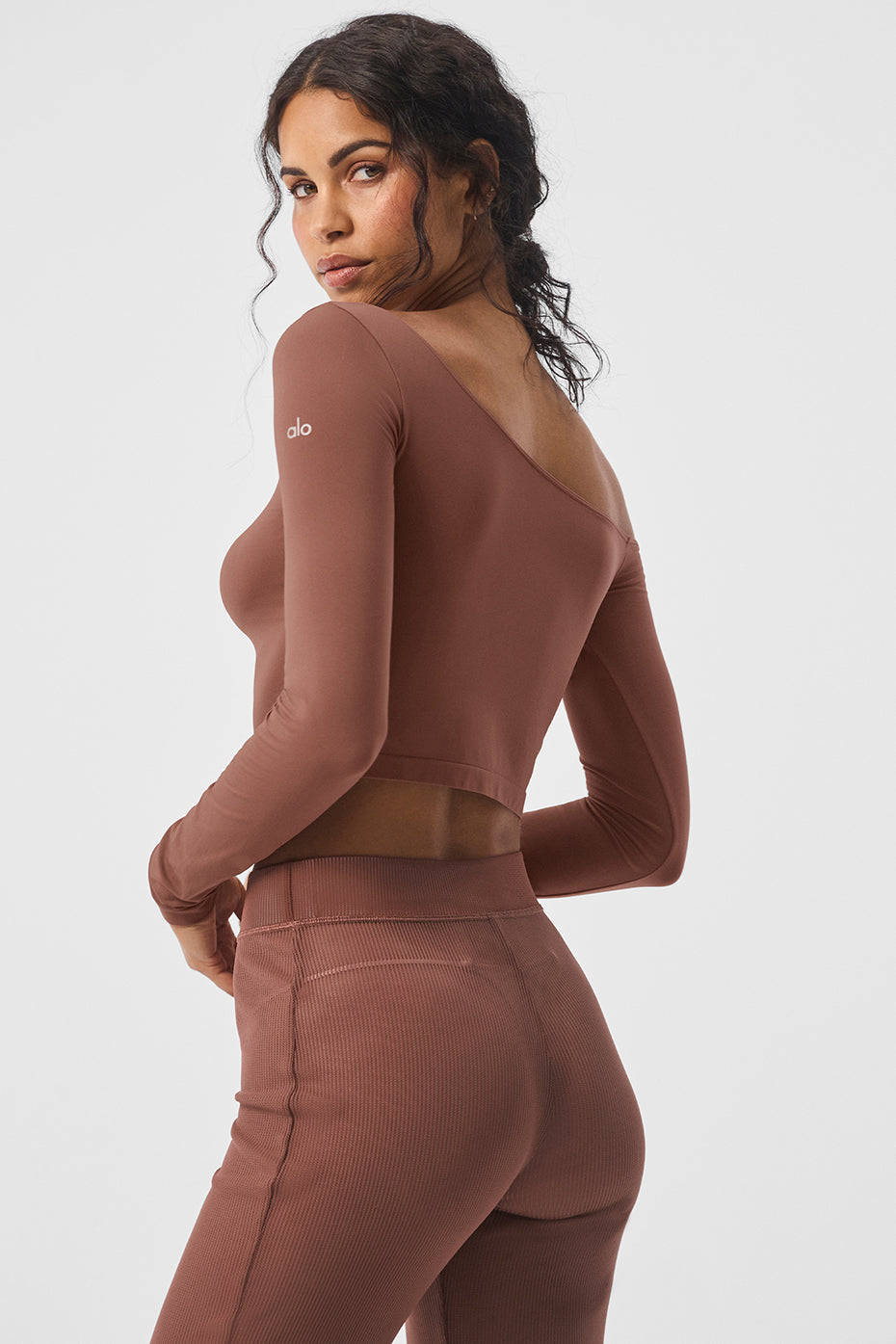 Asymmetric Sheer Glow Long Sleeve