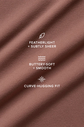Asymmetric Sheer Glow Long Sleeve
