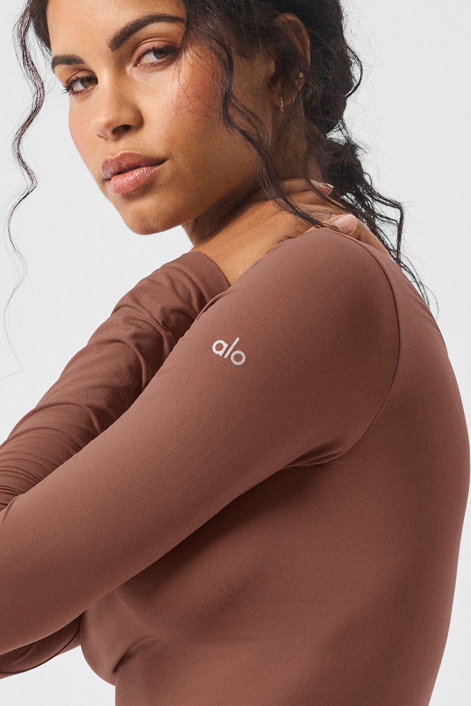 Asymmetric Sheer Glow Long Sleeve