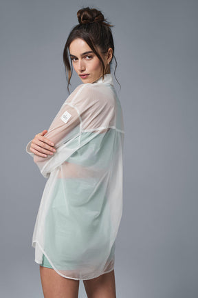 Sheer Effusion Button Down Long Sleeve