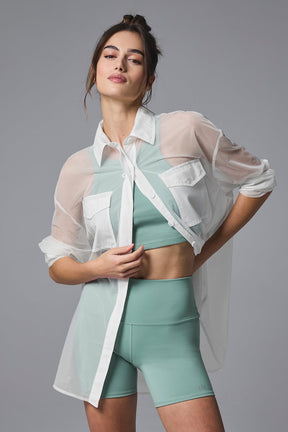 Sheer Effusion Button Down Long Sleeve