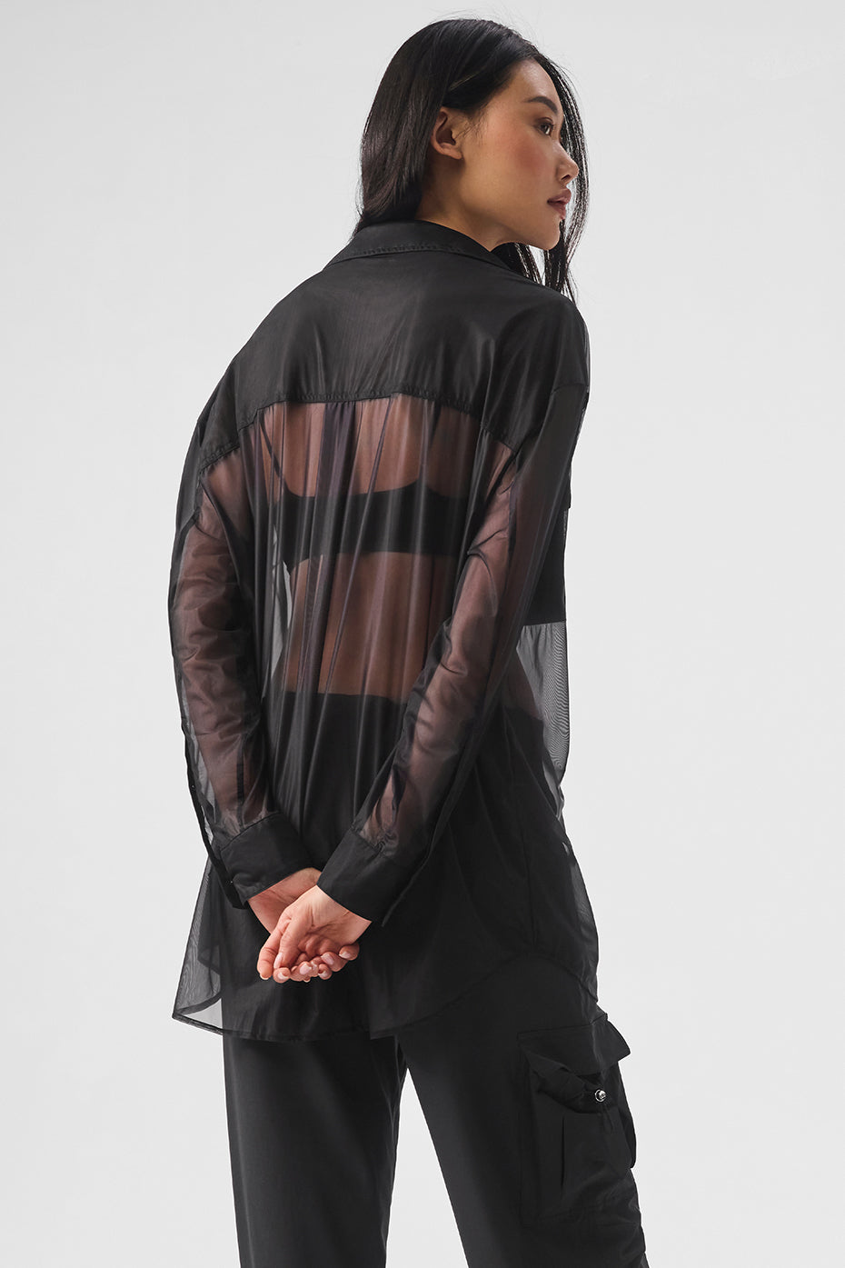 Sheer Effusion Button Down Long Sleeve