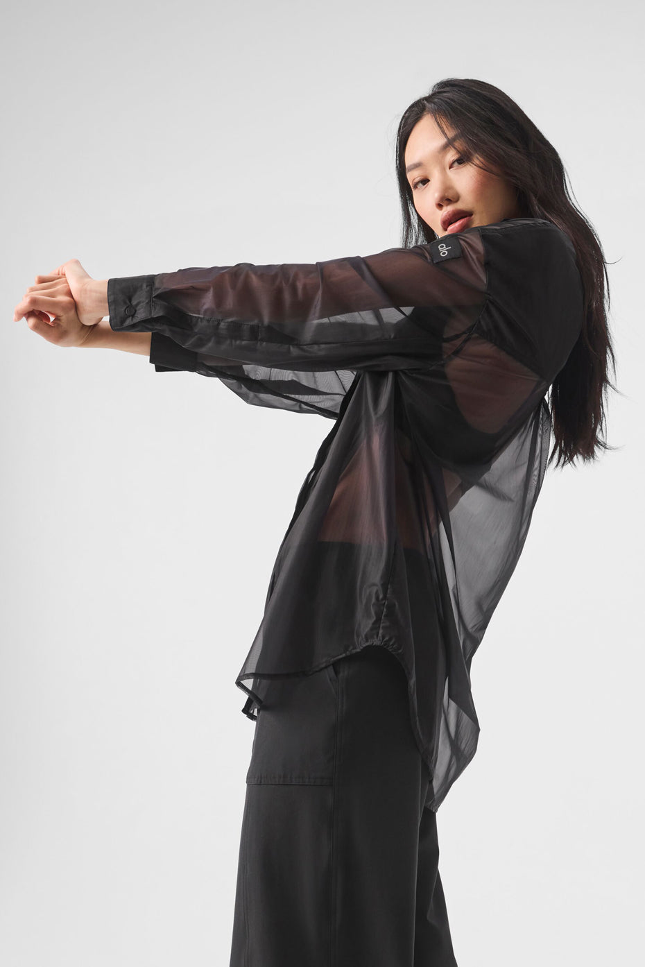 Sheer Effusion Button Down Long Sleeve