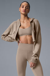 Scholar Knit Cargo Full Zip Hoodie