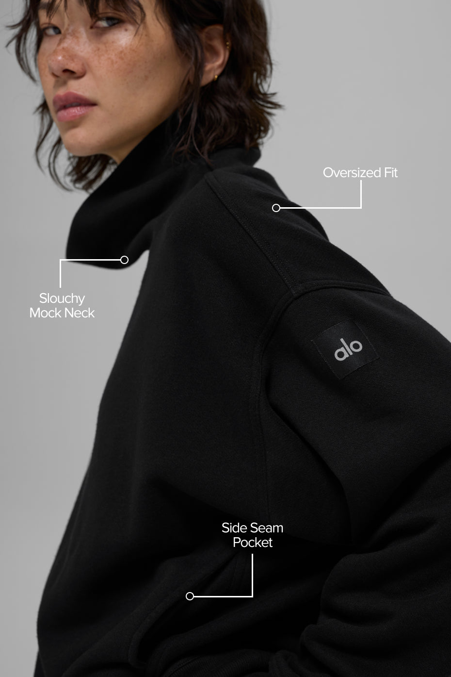 Hazy Mock Neck Pullover