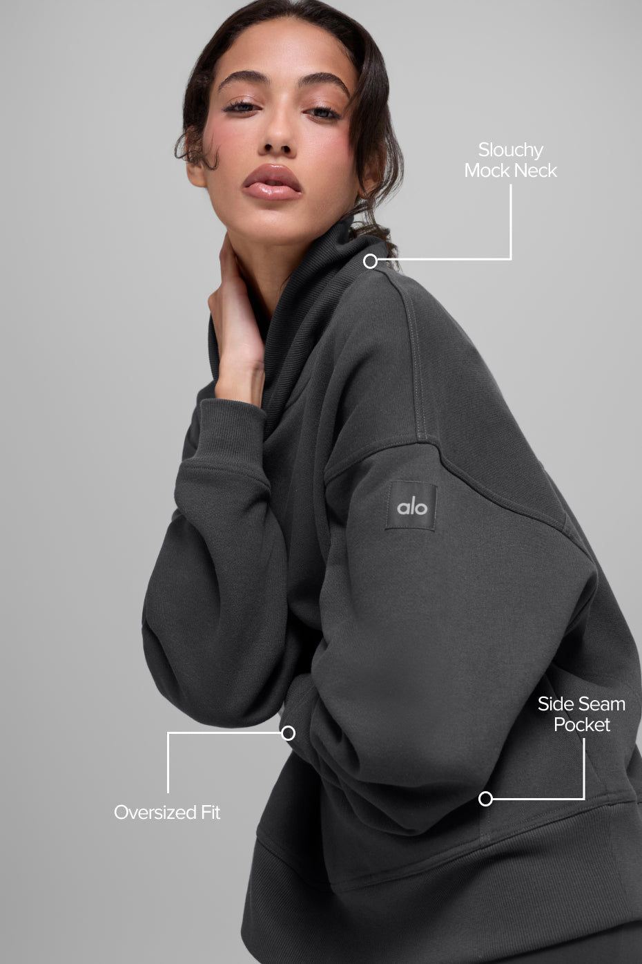 Hazy Mock Neck Pullover