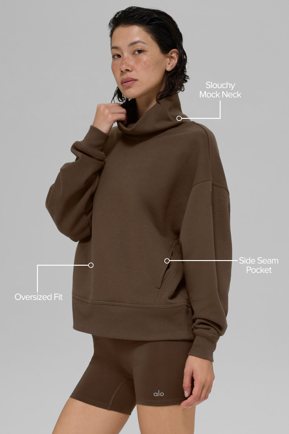 Hazy Mock Neck Pullover