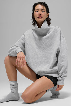 Hazy Mock Neck Pullover