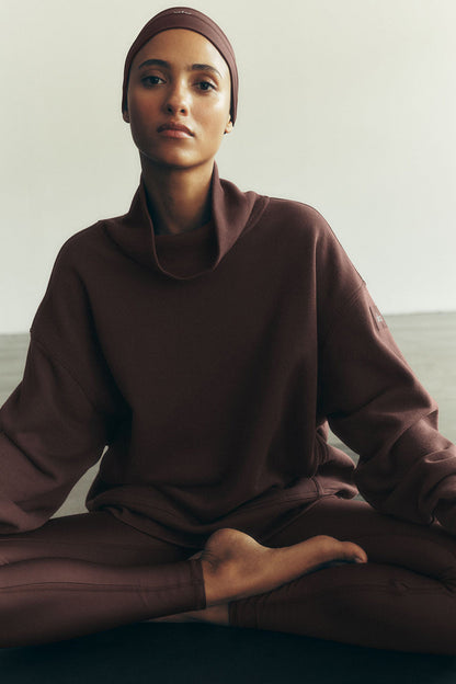 Hazy Mock Neck Pullover