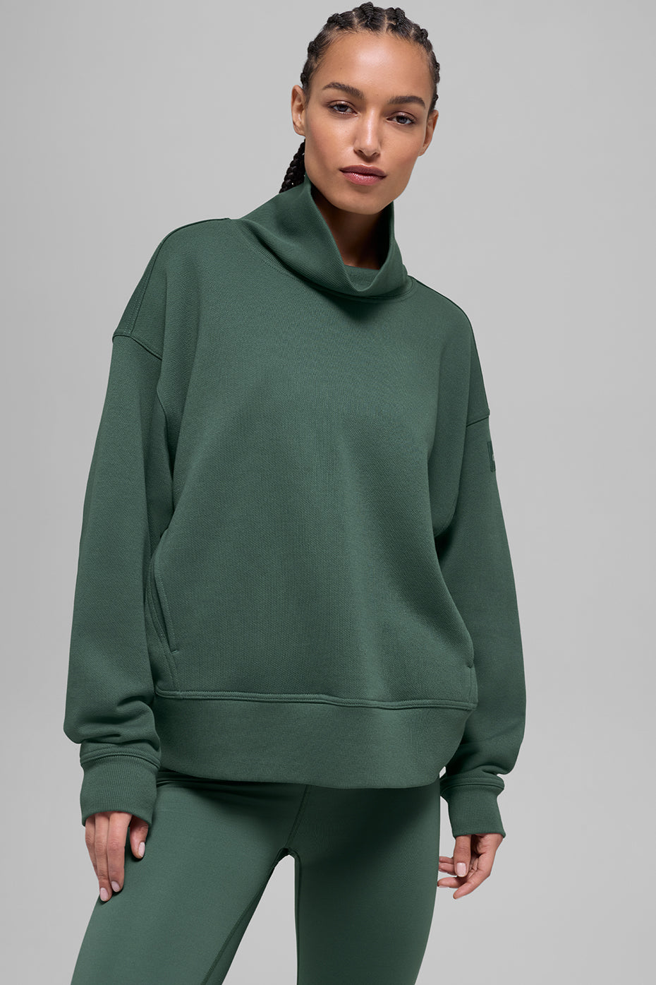 Hazy Mock Neck Pullover