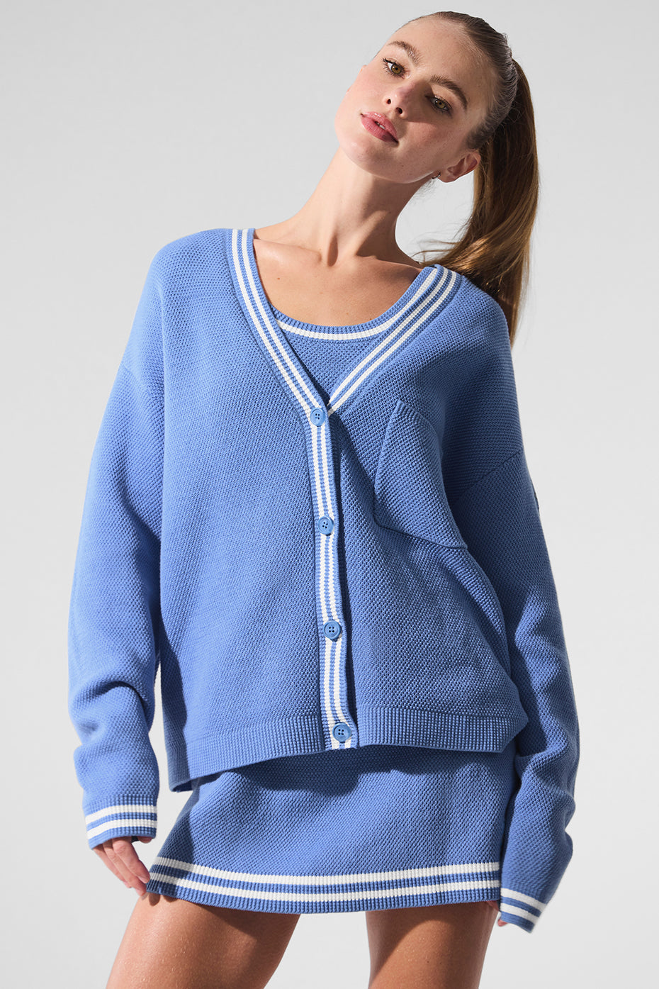 Tennis Club Sweater Knit Cardigan