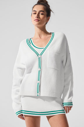 Tennis Club Sweater Knit Cardigan