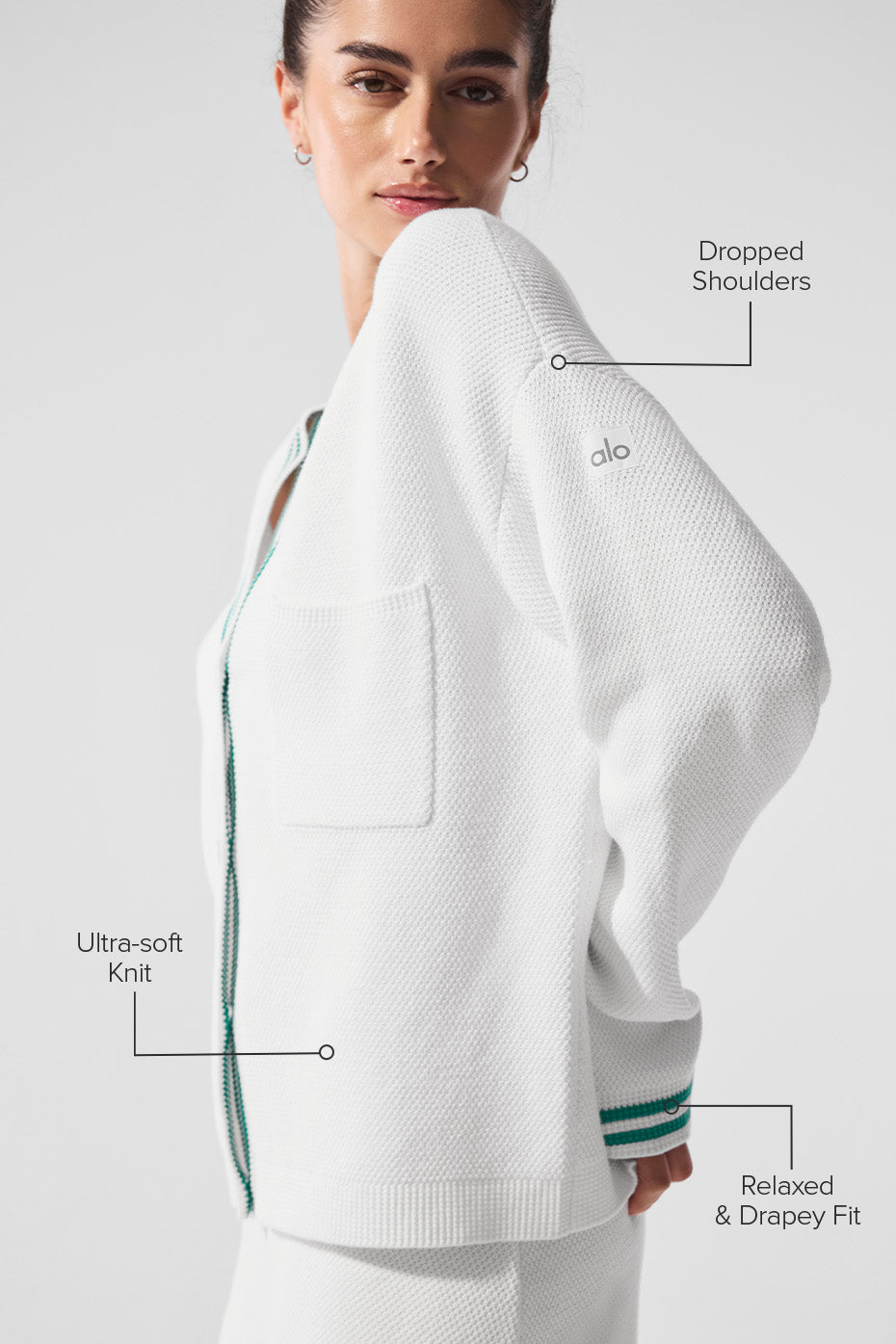 Tennis Club Sweater Knit Cardigan